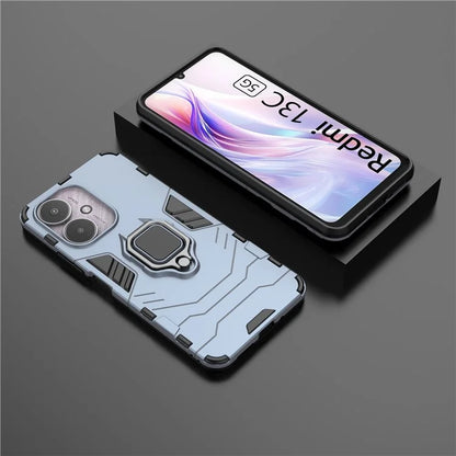 For Xiaomi Redmi 13C 4G / Poco C65 4G Case Anti-drop Ring Kickstand Smart Phone Cover