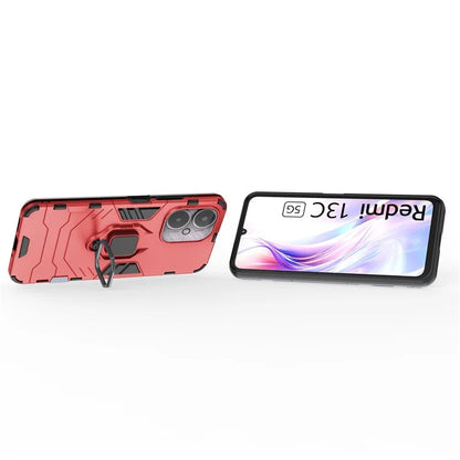 For Xiaomi Redmi 13C 4G / Poco C65 4G Case Anti-drop Ring Kickstand Smart Phone Cover