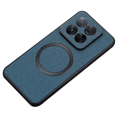 For Xiaomi 14 Case Slim TPU+Cloth Smartphone Cover Compatible with MagSafe
