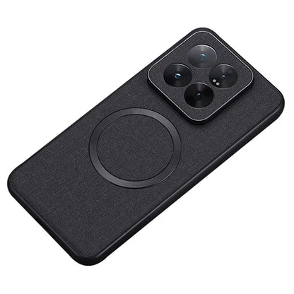 For Xiaomi 14 Case Slim TPU+Cloth Smartphone Cover Compatible with MagSafe