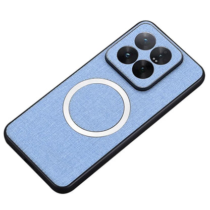 For Xiaomi 14 Case Slim TPU+Cloth Smartphone Cover Compatible with MagSafe