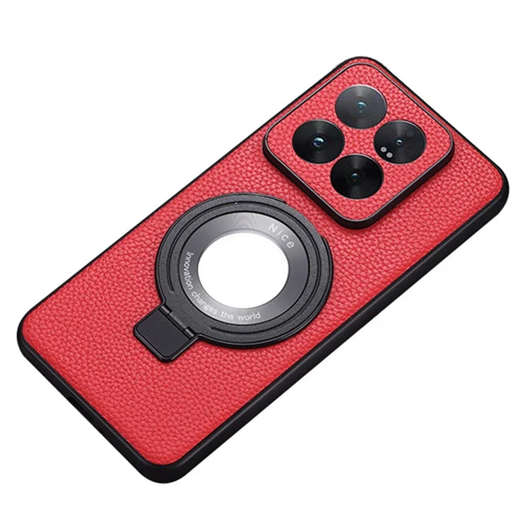 For Xiaomi 14 Case Magnetic Leather+TPU Phone Cover