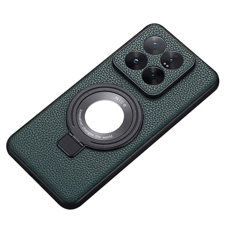 For Xiaomi 14 Case Magnetic Leather+TPU Phone Cover