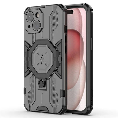 For iPhone 15 Ring Kickstand Cover Hybrid Hard PC Soft TPU Shockproof Phone Case