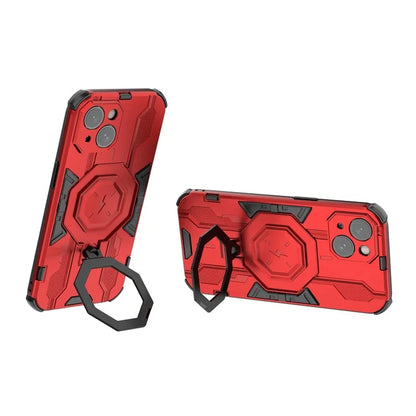 For iPhone 15 Ring Kickstand Cover Hybrid Hard PC Soft TPU Shockproof Phone Case