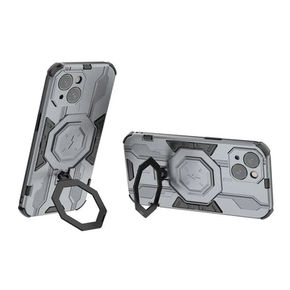 For iPhone 15 Ring Kickstand Cover Hybrid Hard PC Soft TPU Shockproof Phone Case