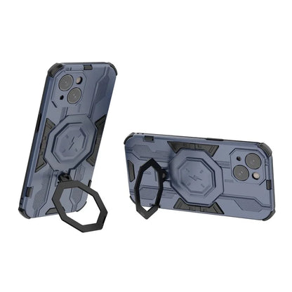 For iPhone 15 Ring Kickstand Cover Hybrid Hard PC Soft TPU Shockproof Phone Case