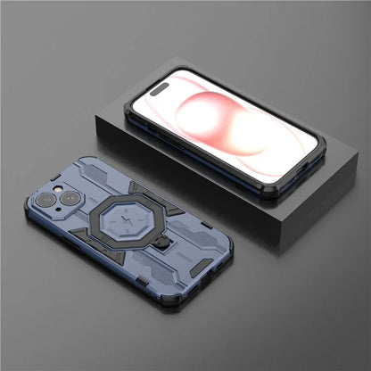 For iPhone 15 Ring Kickstand Cover Hybrid Hard PC Soft TPU Shockproof Phone Case