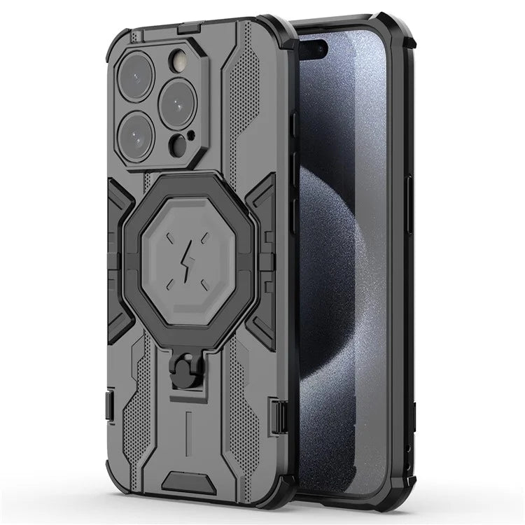 For iPhone 15 Pro Max Phone Cover Ring Holder Kickstand Protective Case