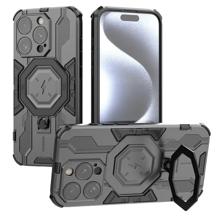 For iPhone 15 Pro Max Phone Cover Ring Holder Kickstand Protective Case