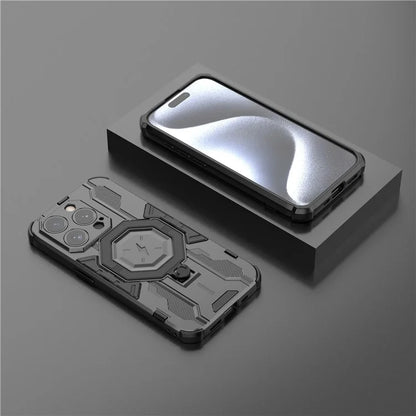 For iPhone 15 Pro Max Phone Cover Ring Holder Kickstand Protective Case