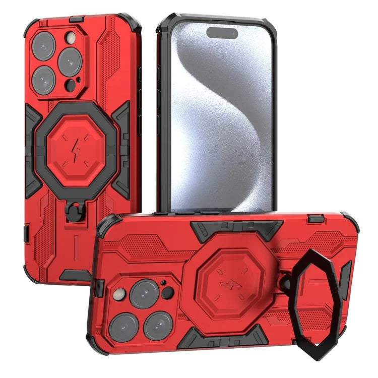 For iPhone 15 Pro Max Phone Cover Ring Holder Kickstand Protective Case