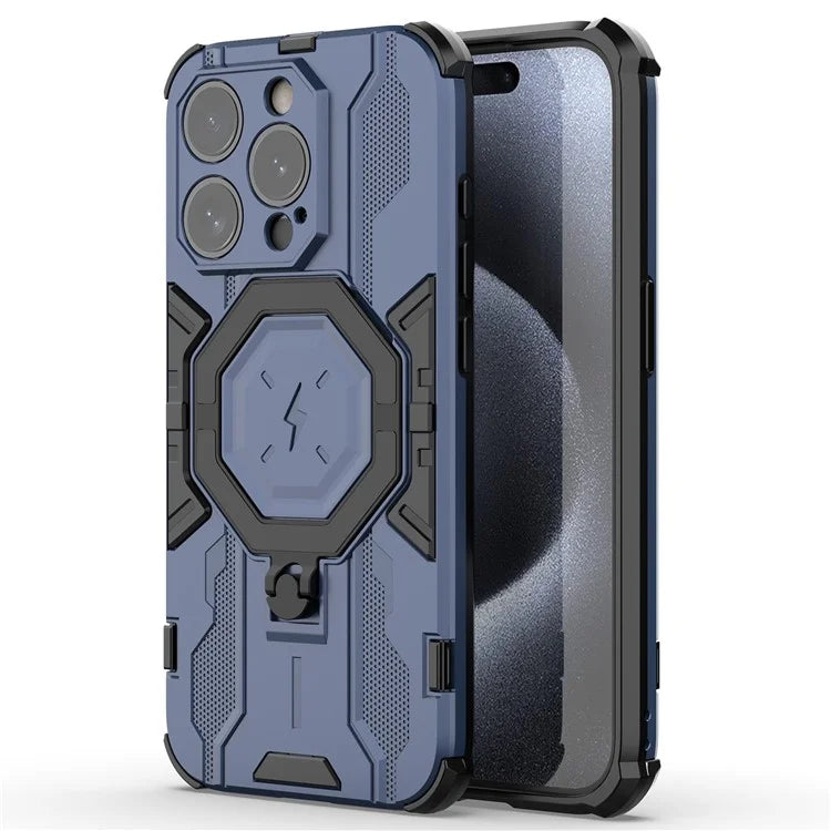 For iPhone 15 Pro Max Phone Cover Ring Holder Kickstand Protective Case