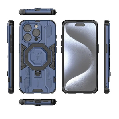 For iPhone 15 Pro Max Phone Cover Ring Holder Kickstand Protective Case