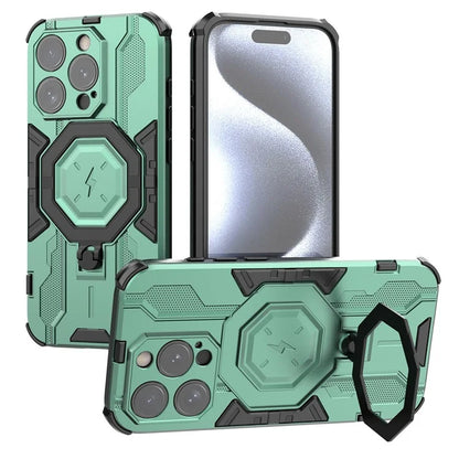 For iPhone 15 Pro Max Phone Cover Ring Holder Kickstand Protective Case