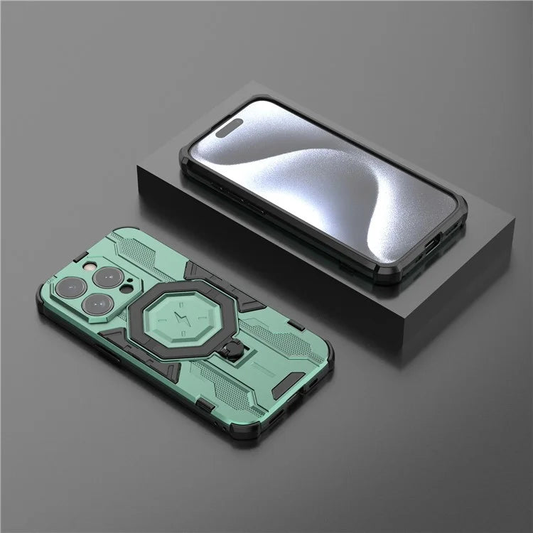 For iPhone 15 Pro Max Phone Cover Ring Holder Kickstand Protective Case