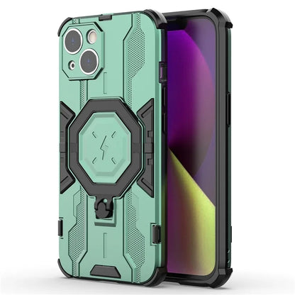 For iPhone 14 PC+TPU Phone Case Ring Kickstand Protective Cover