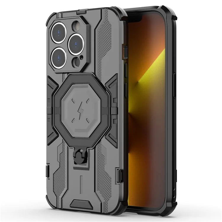 For iPhone 14 Pro Cover Kickstand PC+TPU Drop Protective Phone Case