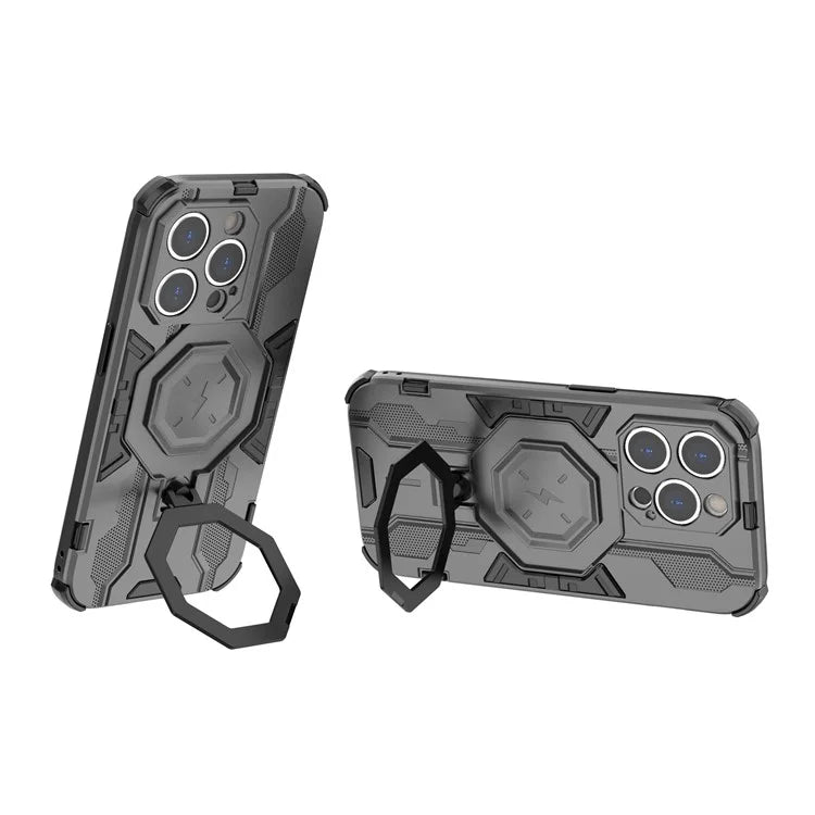 For iPhone 14 Pro Cover Kickstand PC+TPU Drop Protective Phone Case