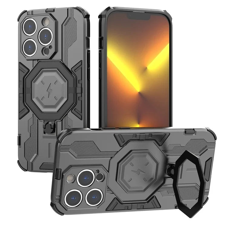 For iPhone 14 Pro Cover Kickstand PC+TPU Drop Protective Phone Case
