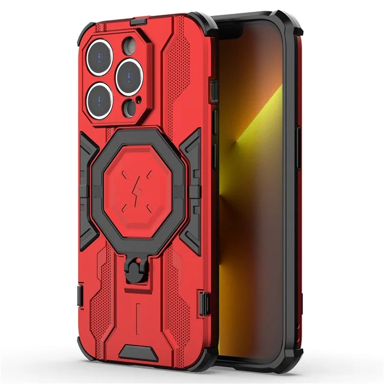 For iPhone 14 Pro Cover Kickstand PC+TPU Drop Protective Phone Case