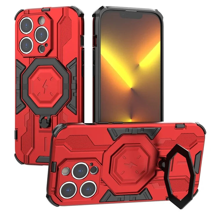 For iPhone 14 Pro Cover Kickstand PC+TPU Drop Protective Phone Case