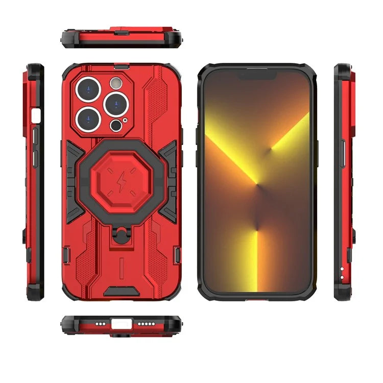 For iPhone 14 Pro Cover Kickstand PC+TPU Drop Protective Phone Case