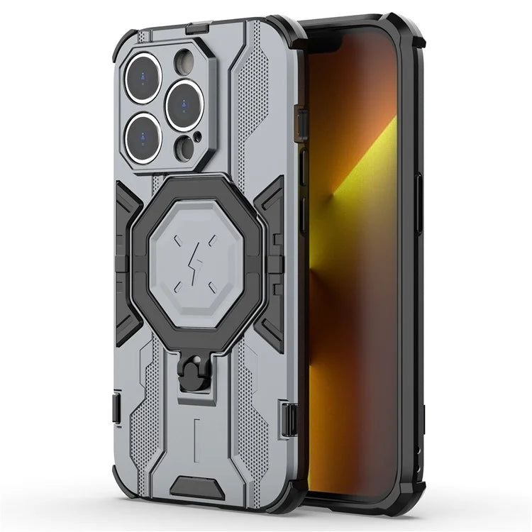 For iPhone 14 Pro Cover Kickstand PC+TPU Drop Protective Phone Case