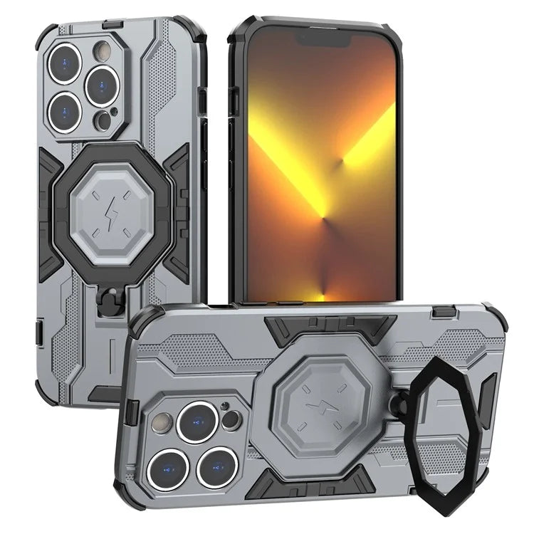 For iPhone 14 Pro Cover Kickstand PC+TPU Drop Protective Phone Case