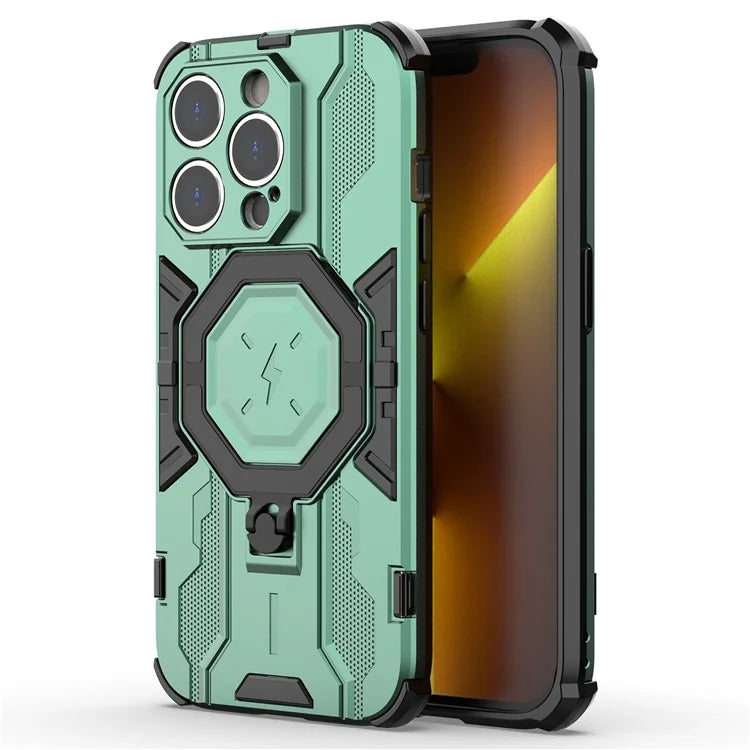 For iPhone 14 Pro Cover Kickstand PC+TPU Drop Protective Phone Case