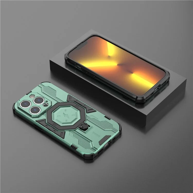 For iPhone 14 Pro Cover Kickstand PC+TPU Drop Protective Phone Case