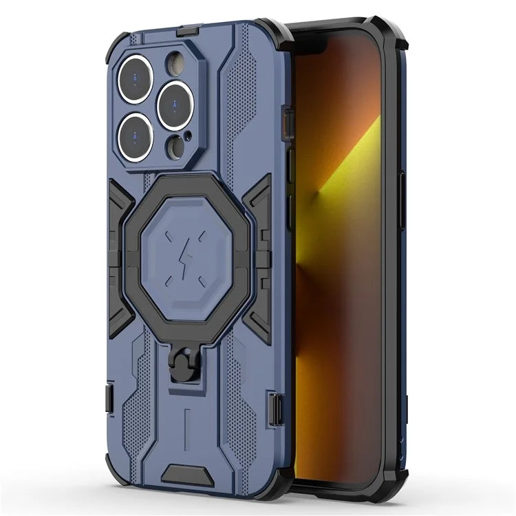For iPhone 14 Pro Cover Kickstand PC+TPU Drop Protective Phone Case