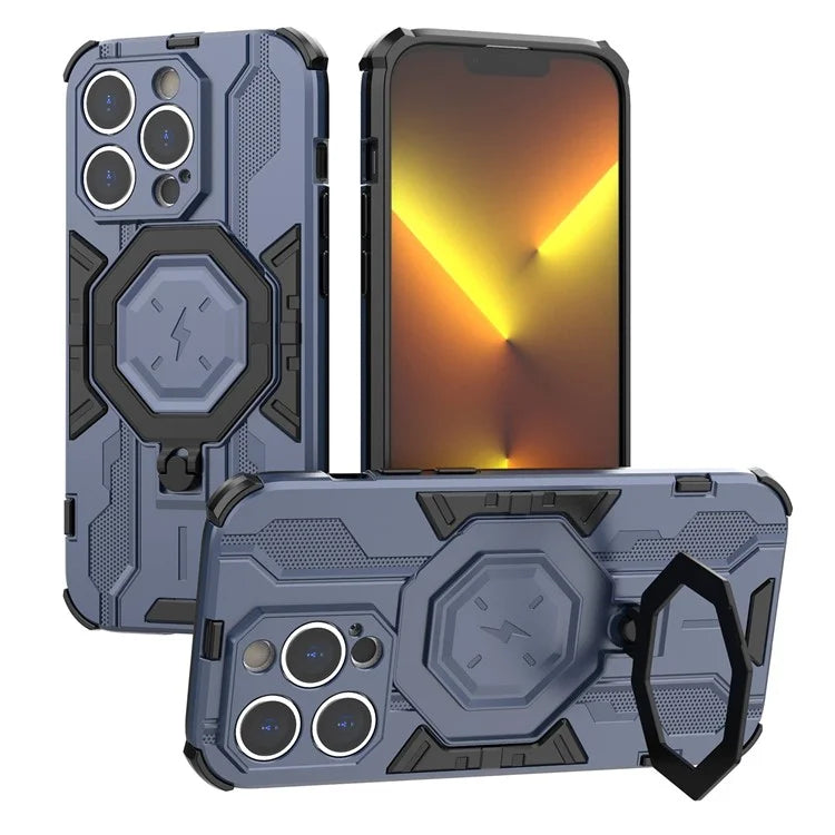 For iPhone 14 Pro Cover Kickstand PC+TPU Drop Protective Phone Case