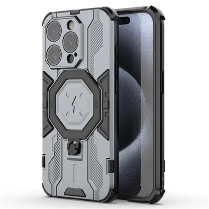 For iPhone 15 Pro Phone Case Kickstand Anti-Scratch Back Cover