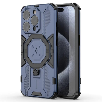 For iPhone 15 Pro Phone Case Kickstand Anti-Scratch Back Cover