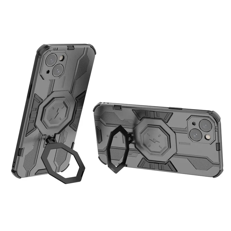 For iPhone 14 Plus Case Ring Holder Kickstand Shockproof Phone Cover