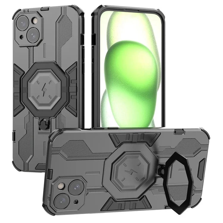 For iPhone 14 Plus Case Ring Holder Kickstand Shockproof Phone Cover