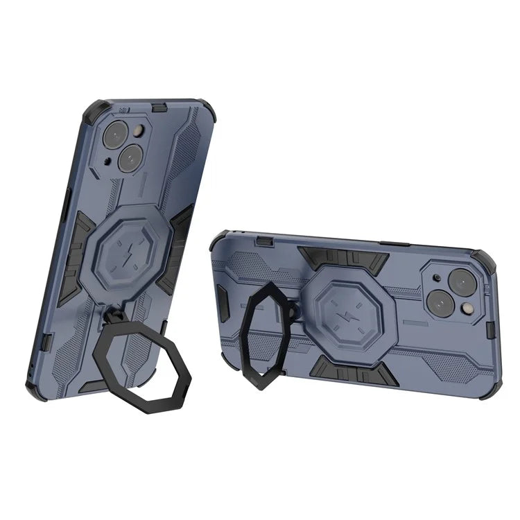 For iPhone 14 Plus Case Ring Holder Kickstand Shockproof Phone Cover