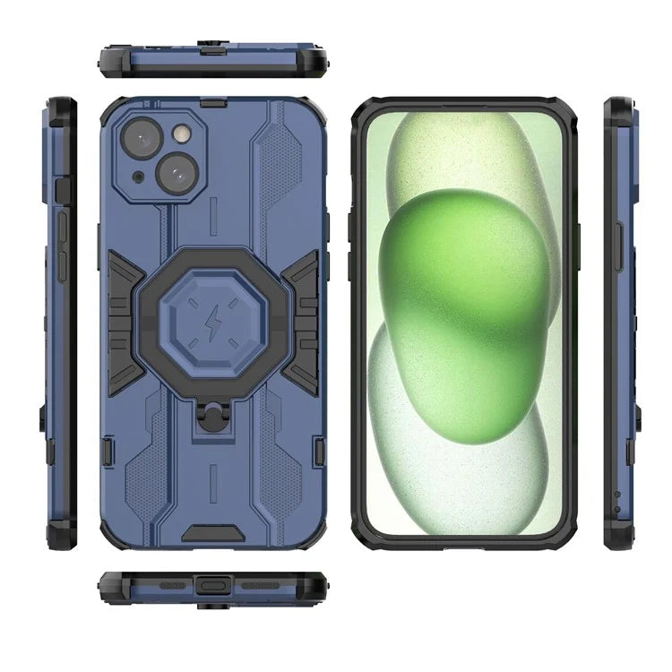For iPhone 14 Plus Case Ring Holder Kickstand Shockproof Phone Cover