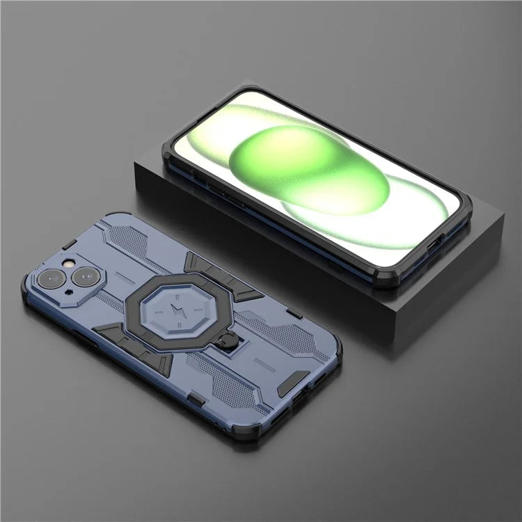 For iPhone 14 Plus Case Ring Holder Kickstand Shockproof Phone Cover