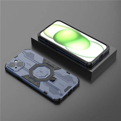 For iPhone 14 Plus Case Ring Holder Kickstand Shockproof Phone Cover