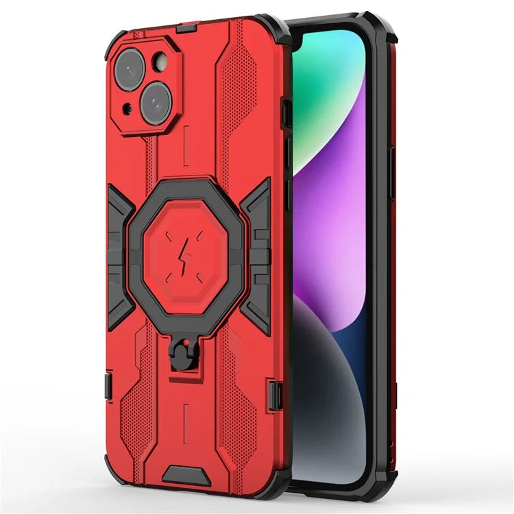 For iPhone 14 Plus Case Ring Holder Kickstand Shockproof Phone Cover