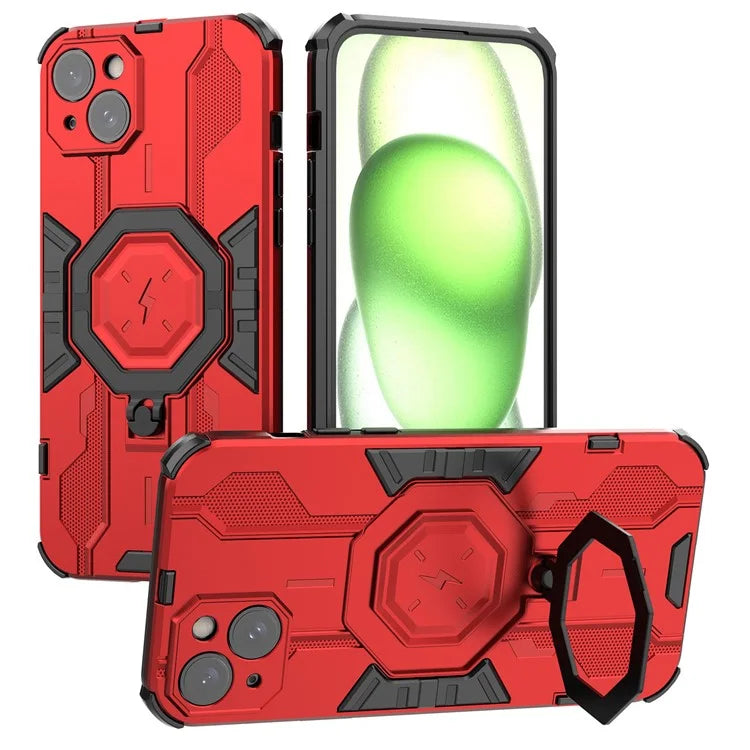For iPhone 14 Plus Case Ring Holder Kickstand Shockproof Phone Cover