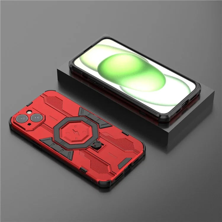 For iPhone 14 Plus Case Ring Holder Kickstand Shockproof Phone Cover