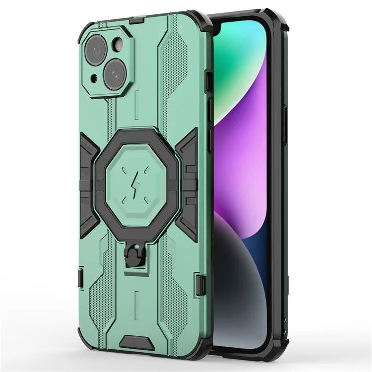 For iPhone 14 Plus Case Ring Holder Kickstand Shockproof Phone Cover