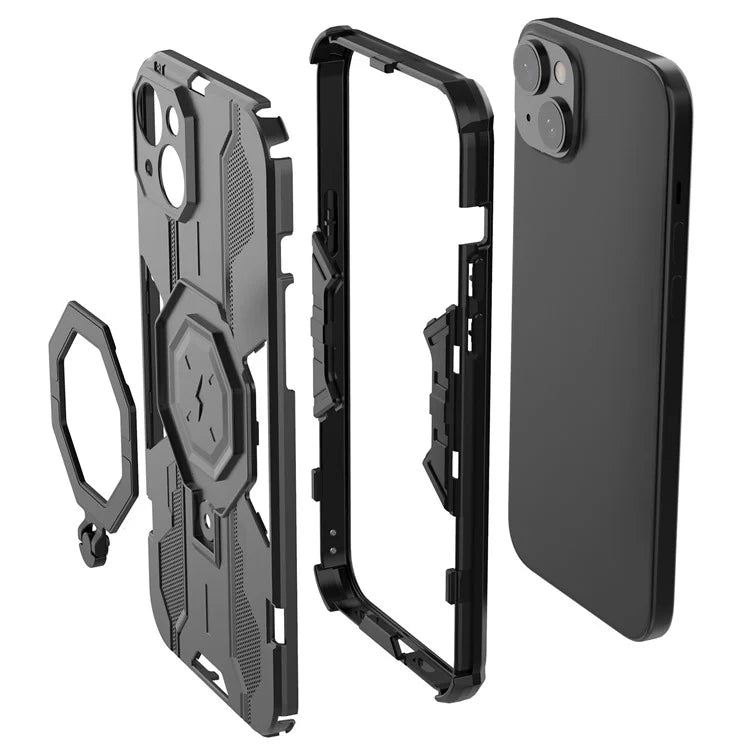 For iPhone 14 Plus Case Ring Holder Kickstand Shockproof Phone Cover