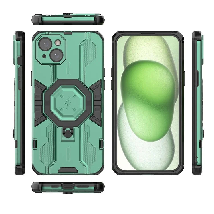 For iPhone 14 Plus Case Ring Holder Kickstand Shockproof Phone Cover