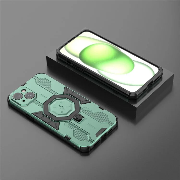 For iPhone 14 Plus Case Ring Holder Kickstand Shockproof Phone Cover