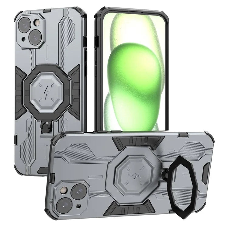 For iPhone 14 Plus Case Ring Holder Kickstand Shockproof Phone Cover