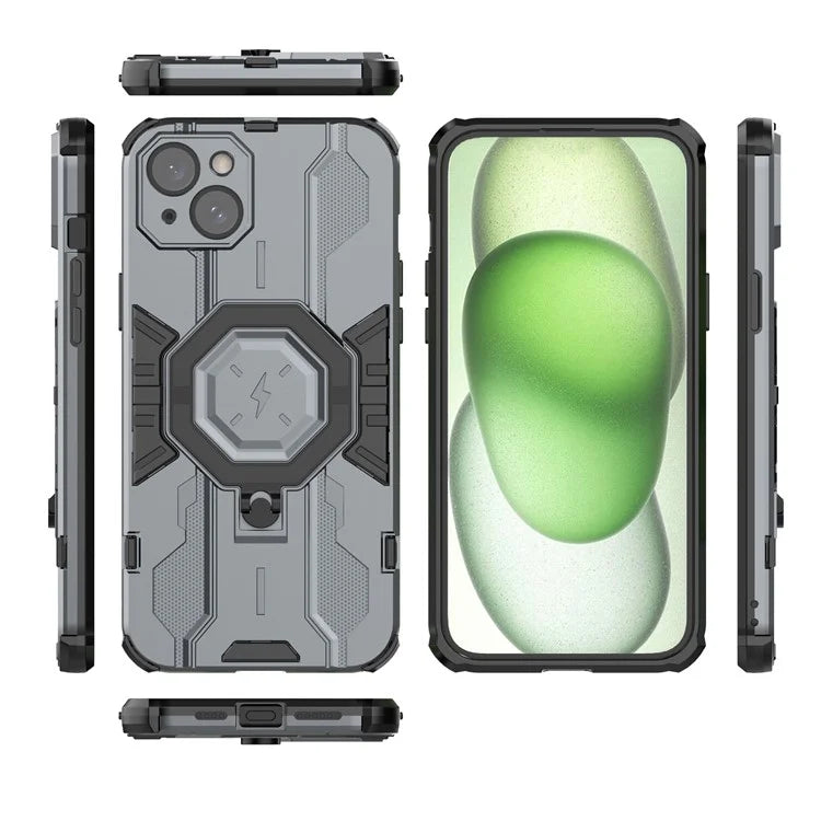 For iPhone 14 Plus Case Ring Holder Kickstand Shockproof Phone Cover